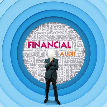 Business word cloud for business concept, Financial auditの写真素材