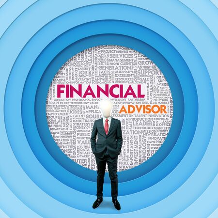 Business word cloud for business concept, Financial Advisorの写真素材