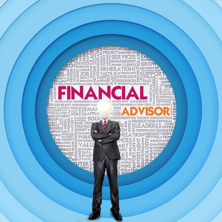 Business word cloud for business concept, Financial Advisorの写真素材