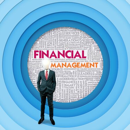 Business word cloud for business concept, Financial Managementの写真素材