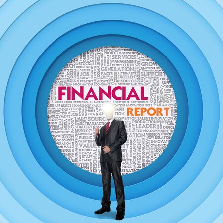 Business word cloud for business concept, Financialの写真素材