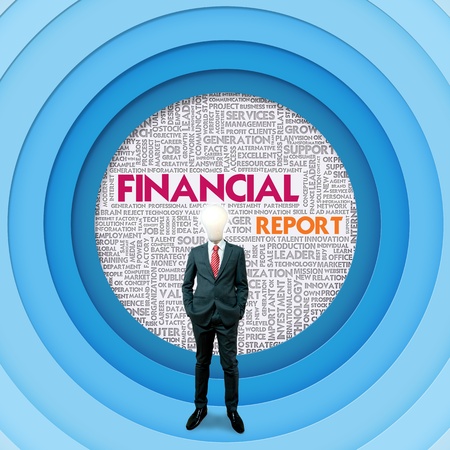 Business word cloud for business concept, Financialの写真素材