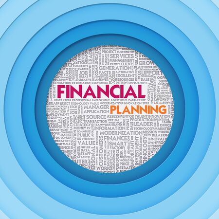 Business word cloud for business concept, Financial Planningの写真素材