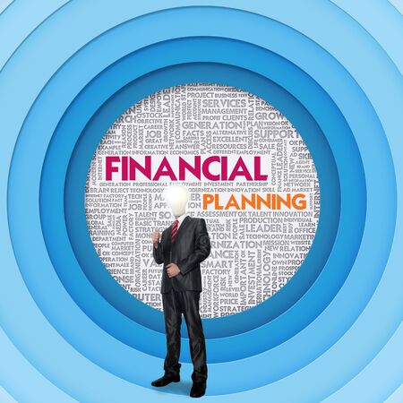 Business word cloud for business concept, Financial Planningの写真素材