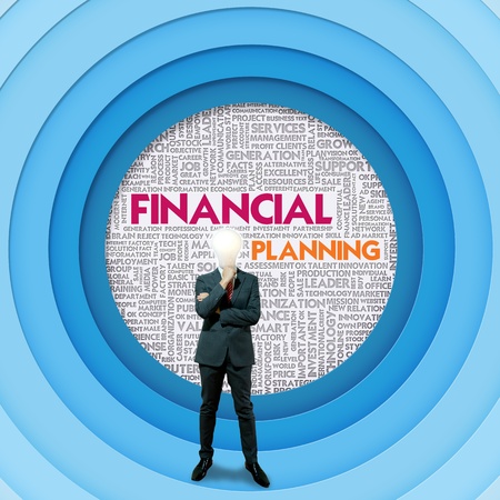 Business word cloud for business concept, Financial Planningの写真素材