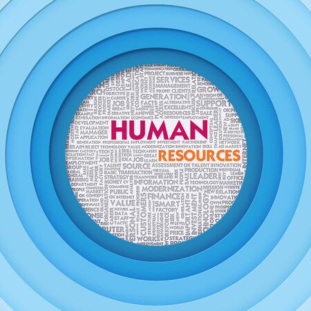 Business word cloud for business concept, Human Resourcesの写真素材