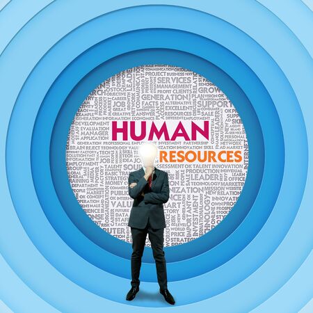 Business word cloud for business concept, Human Resourcesの写真素材