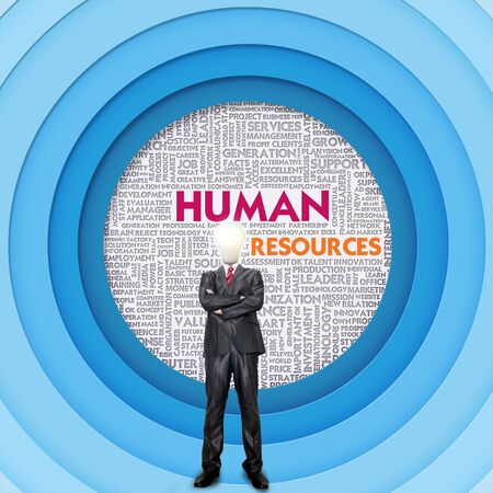 Business word cloud for business concept, Human Resourcesの写真素材
