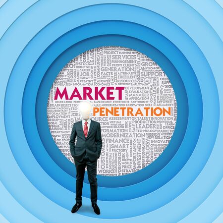 Business word cloud for business concept, Market Penetrationの写真素材