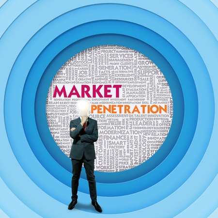 Business word cloud for business concept, Market Penetrationの写真素材