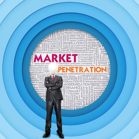Business word cloud for business concept, Market Penetrationの写真素材