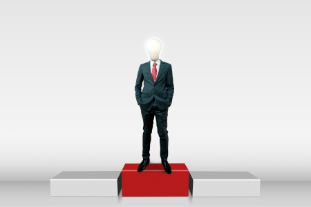 Business stand up on the podiumの写真素材