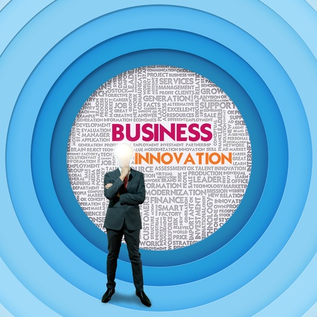 Business word cloud for business concept, Business Innovationの写真素材
