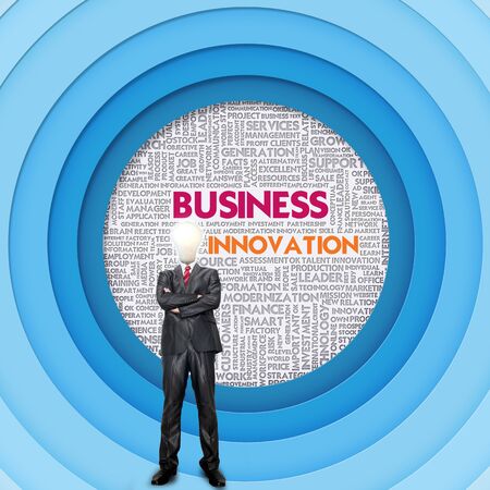 Business word cloud for business concept, Business Innovationの写真素材