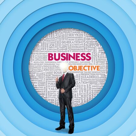 Business word cloud for business concept, Business Objectiveの写真素材