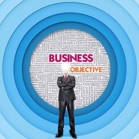 Business word cloud for business concept, Business Objectiveの写真素材