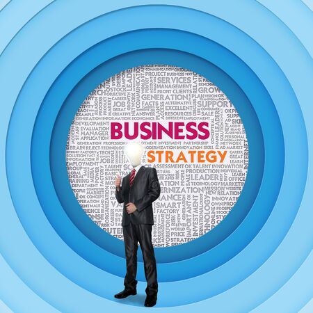 Business word cloud for business concept, Business Strategyの写真素材