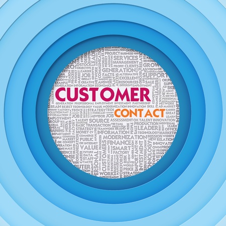 Business word cloud for business concept, Customer Contactの写真素材
