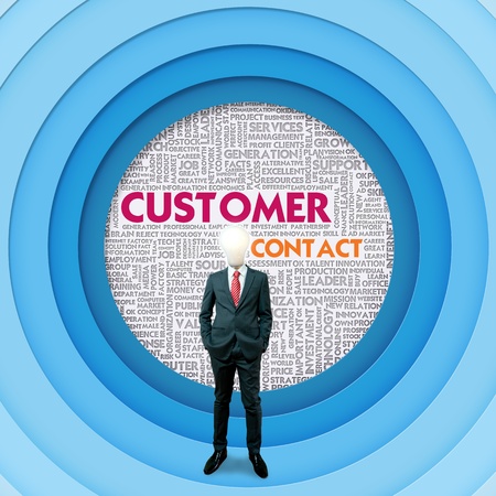 Business word cloud for business concept, Customer Contactの写真素材