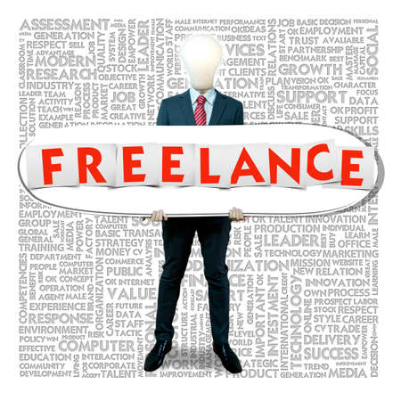 Business word cloud for business and finance concept, Freelanceの写真素材