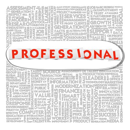Business word cloud for business and finance concept, Professionalの写真素材