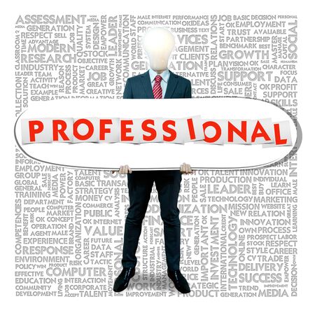Business word cloud for business and finance concept, Professionalの写真素材