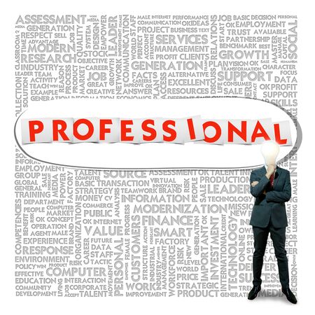 Business word cloud for business and finance concept, Professionalの写真素材