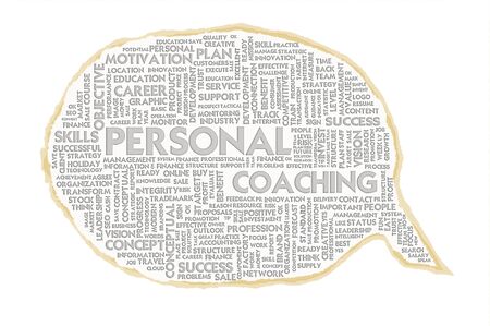Wordcloud on texture paper speech bubble, Human Resource Developmentの写真素材
