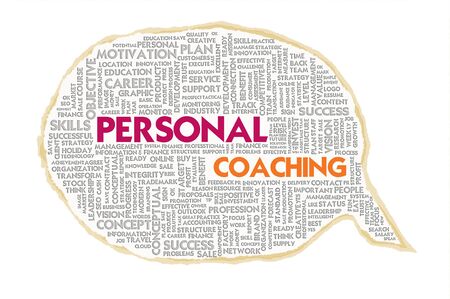 Wordcloud on texture paper speech bubble, Human Resource Developmentの写真素材