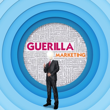 Business word cloud for business and finance concept, Guerilla marketingの写真素材