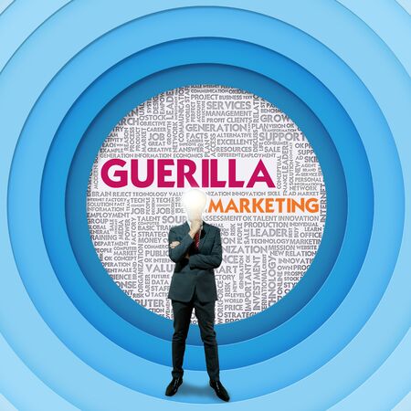 Business word cloud for business and finance concept, Guerilla marketingの写真素材