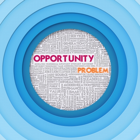 Business word cloud for business concept, Opportunityの写真素材