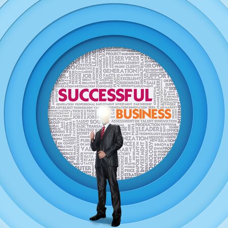 Business word cloud for business and finance concept, Successfulの写真素材