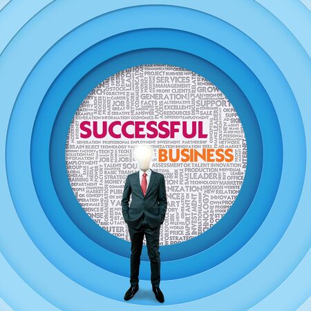 Business word cloud for business and finance concept, Successfulの写真素材