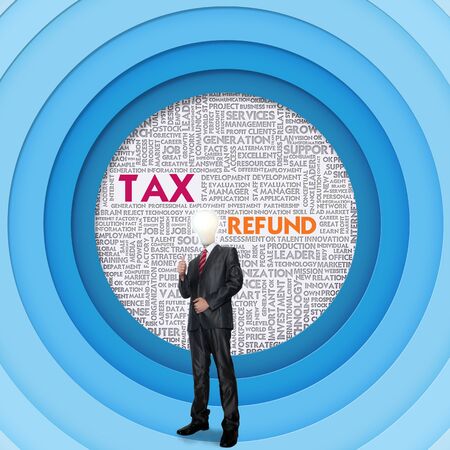 Business word cloud for business and finance concept, Tax Refundの写真素材