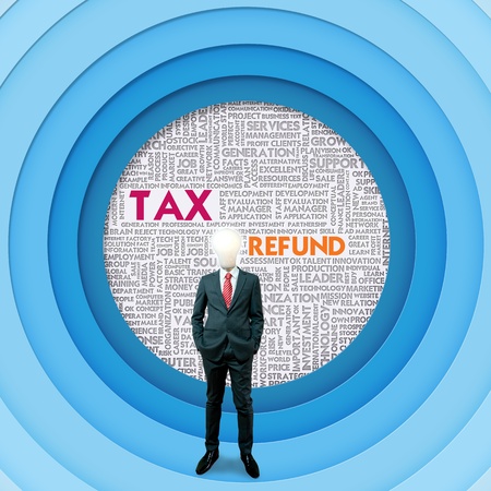 Business word cloud for business and finance concept, Tax Refundの写真素材