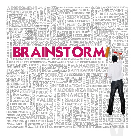 Business word cloud for business and finance concept, Brainstormの写真素材