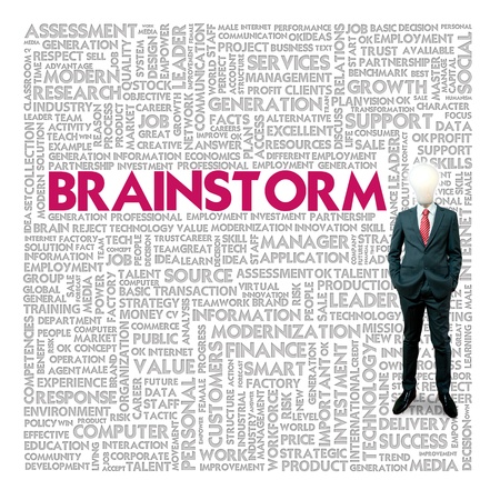 Business word cloud for business and finance concept, Brainstormの写真素材