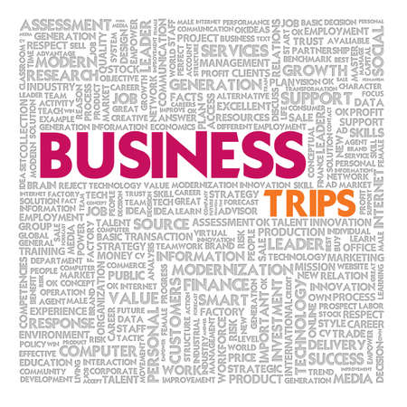 Business word cloud for business and finance concept, Business Tripsの写真素材