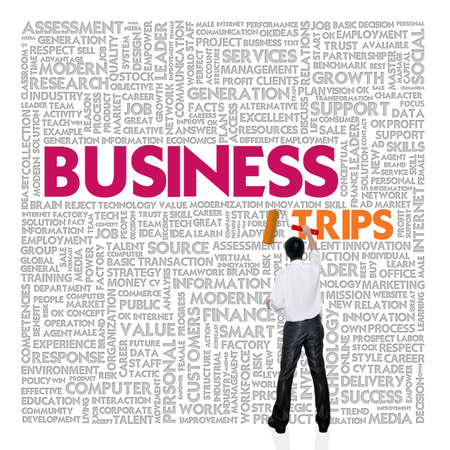 Business word cloud for business and finance concept, Business Tripsの写真素材