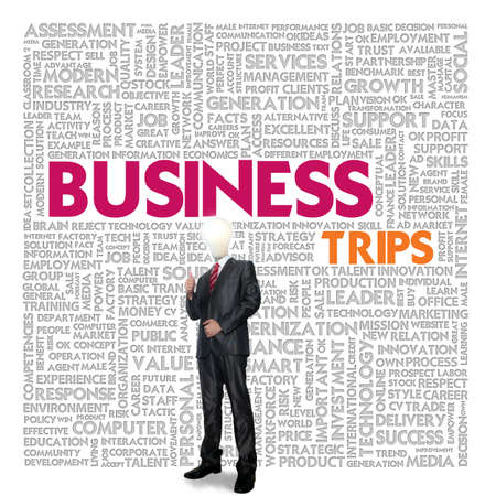 Business word cloud for business and finance concept, Business Tripsの写真素材