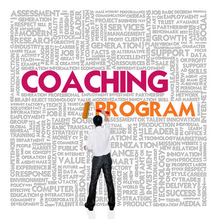 Business word cloud for business and finance concept, Coaching Programの写真素材