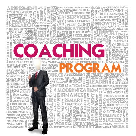 Business word cloud for business and finance concept, Coaching Programの写真素材