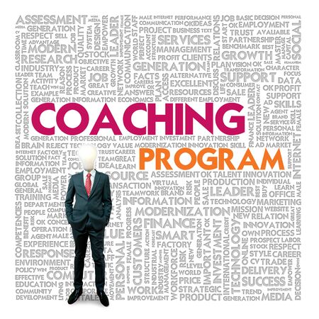 Business word cloud for business and finance concept, Coaching Programの写真素材