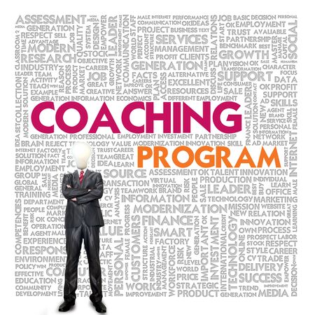 Business word cloud for business and finance concept, Coaching Programの写真素材
