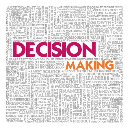 Business word cloud for business and finance concept, Decision Makingの写真素材