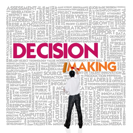 Business word cloud for business and finance concept, Decision Makingの写真素材