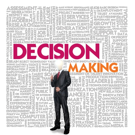 Business word cloud for business and finance concept, Decision Makingの写真素材