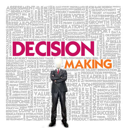 Business word cloud for business and finance concept, Decision Makingの写真素材