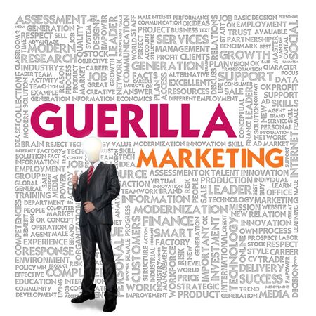 Business word cloud for business and finance concept, Guerilla marketingの写真素材